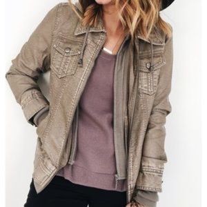 Taupe “leather” jacket